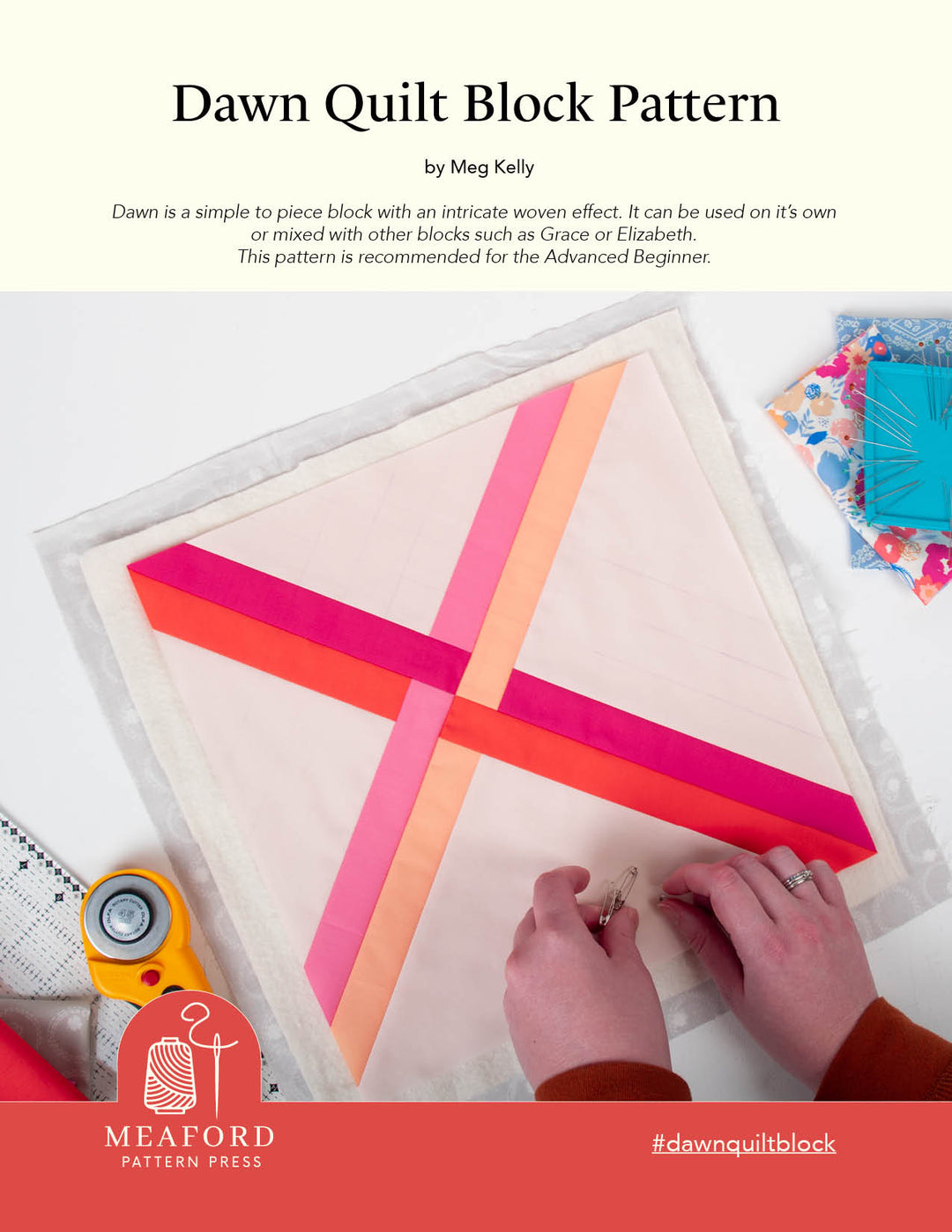 Dawn Quilt Block Pattern - pdf