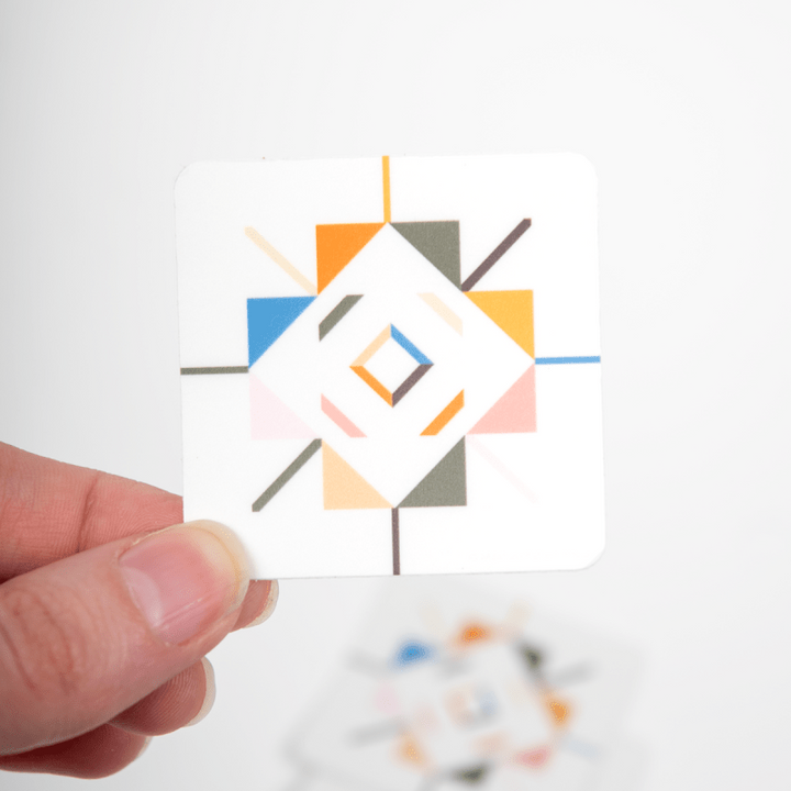 Gertrude's Star Quilt Block Sticker