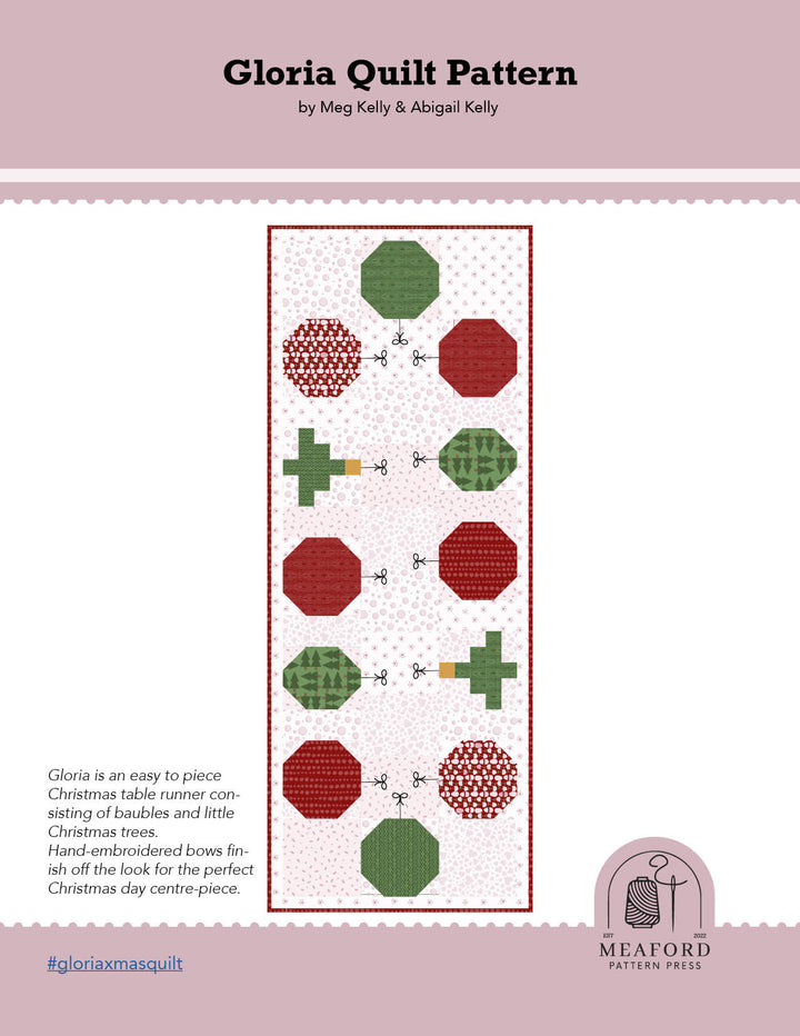 Gloria Table Runner Quilt Pattern - pdf
