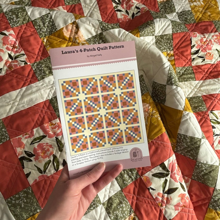Laura's 4-Patch Quilt Pattern Printed Booklet