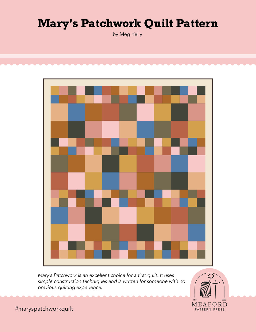 Mary's Patchwork Beginner Quilt Pattern - pdf