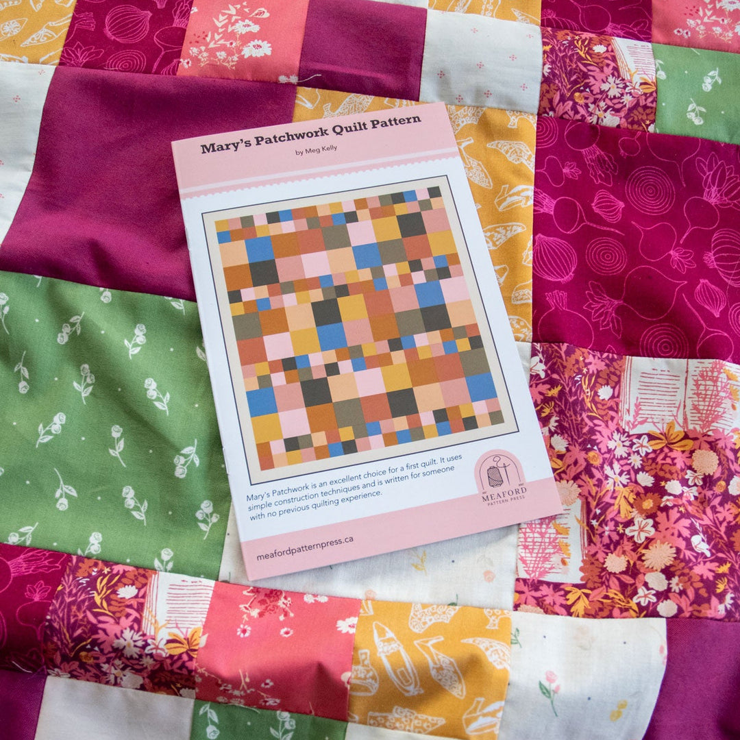 Mary's Patchwork Quilt Pattern - printed